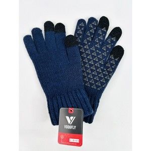 Vgogfly Winter Knit Blue Gloves Warm Full Fingers Women Touch Screen Anti Slip L